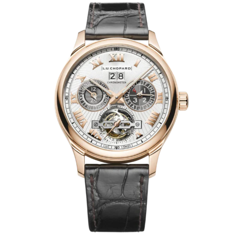 L.U.C PERPETUAL T 43 MM ETHICAL ROSE GOLD WITH SILVER DIAL - Chopard