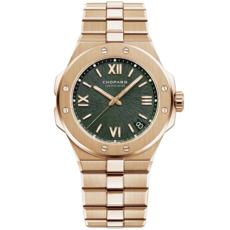 ALPINE EAGLE 41 MM ETHICAL ROSE GOLD WITH PINE GREEN DIAL - Chopard