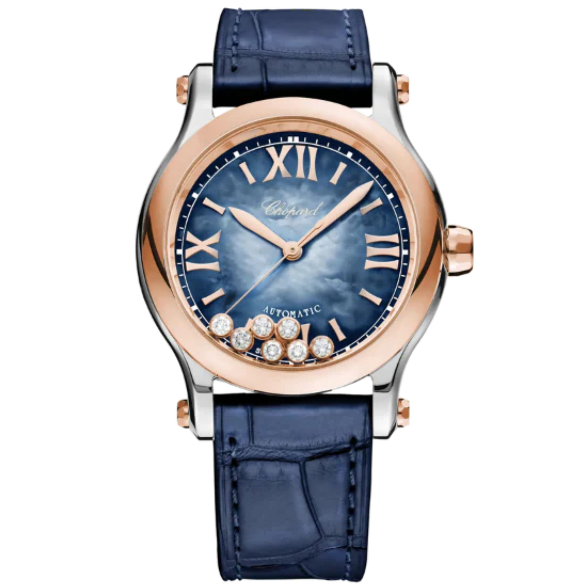 HAPPY SPORT 36 MM ETHICAL ROSE GOLD - LUCENT STEEL™ WITH BLUE MOTHER OF PEARL DIAL - Chopard