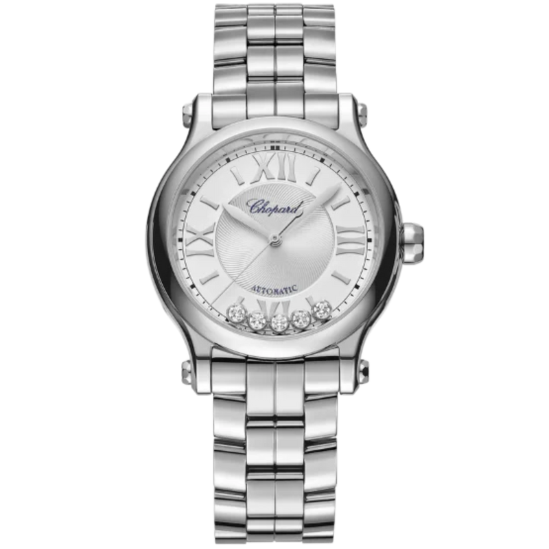 HAPPY SPORT 33 MM LUCENT STEEL™ WITH SILVER DIAL - Chopard