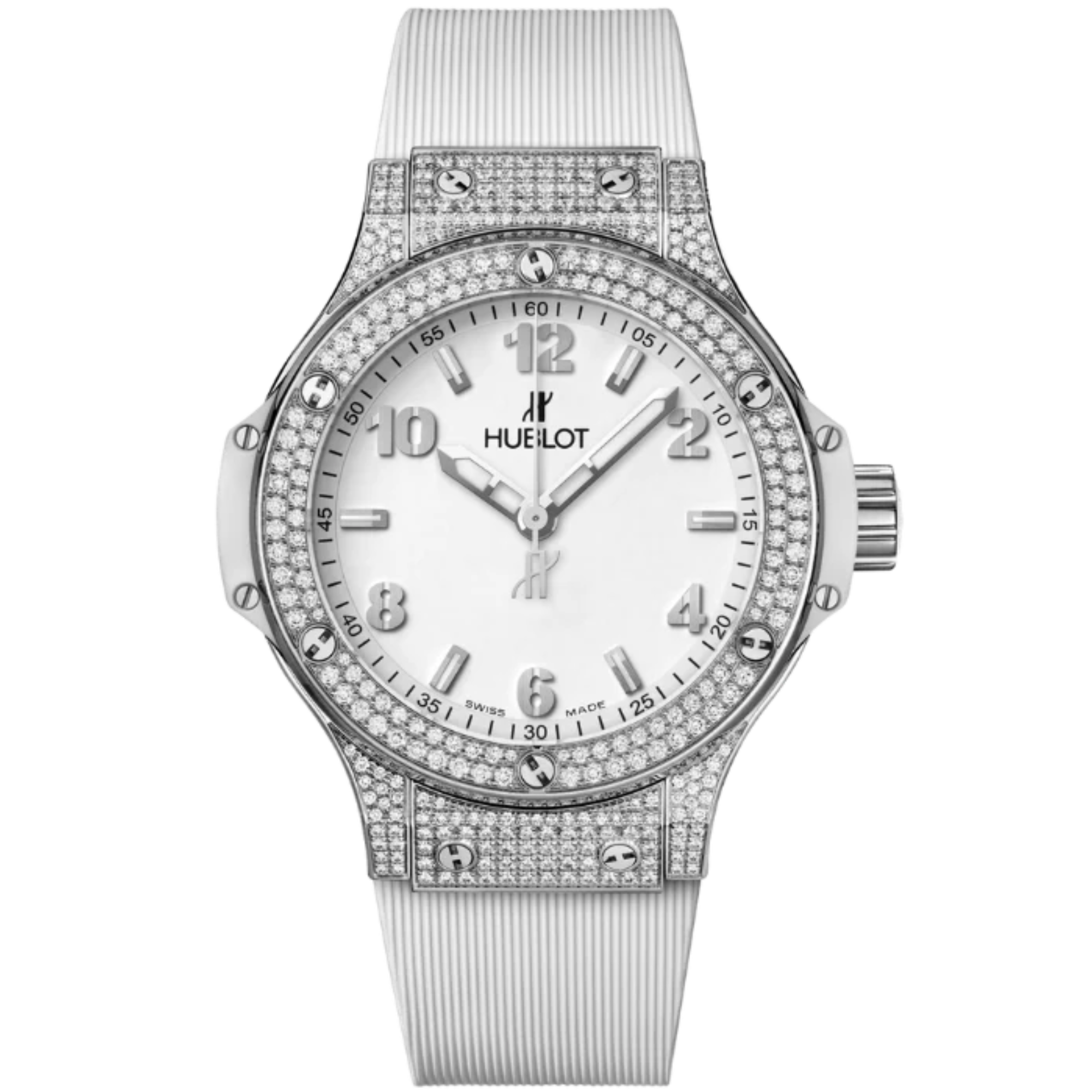 Big Bang 38mm STEEL WHITE PAVÉ - Hublot