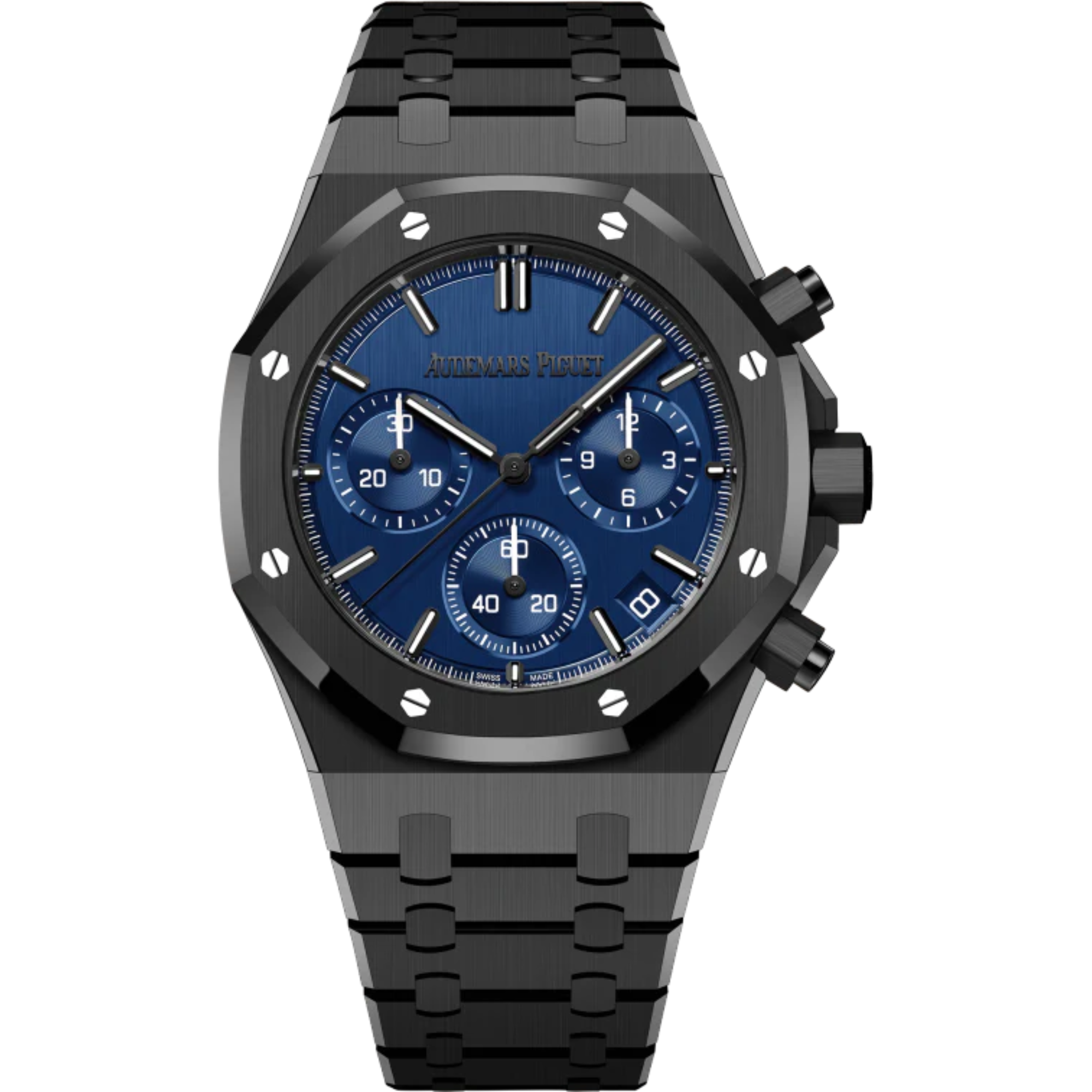 Royal Oak Selfwinding Chronograph One Drop 41MM Black Ceramic Bracelet Blue Dial Black Ceramic Case - Audemars Piguet