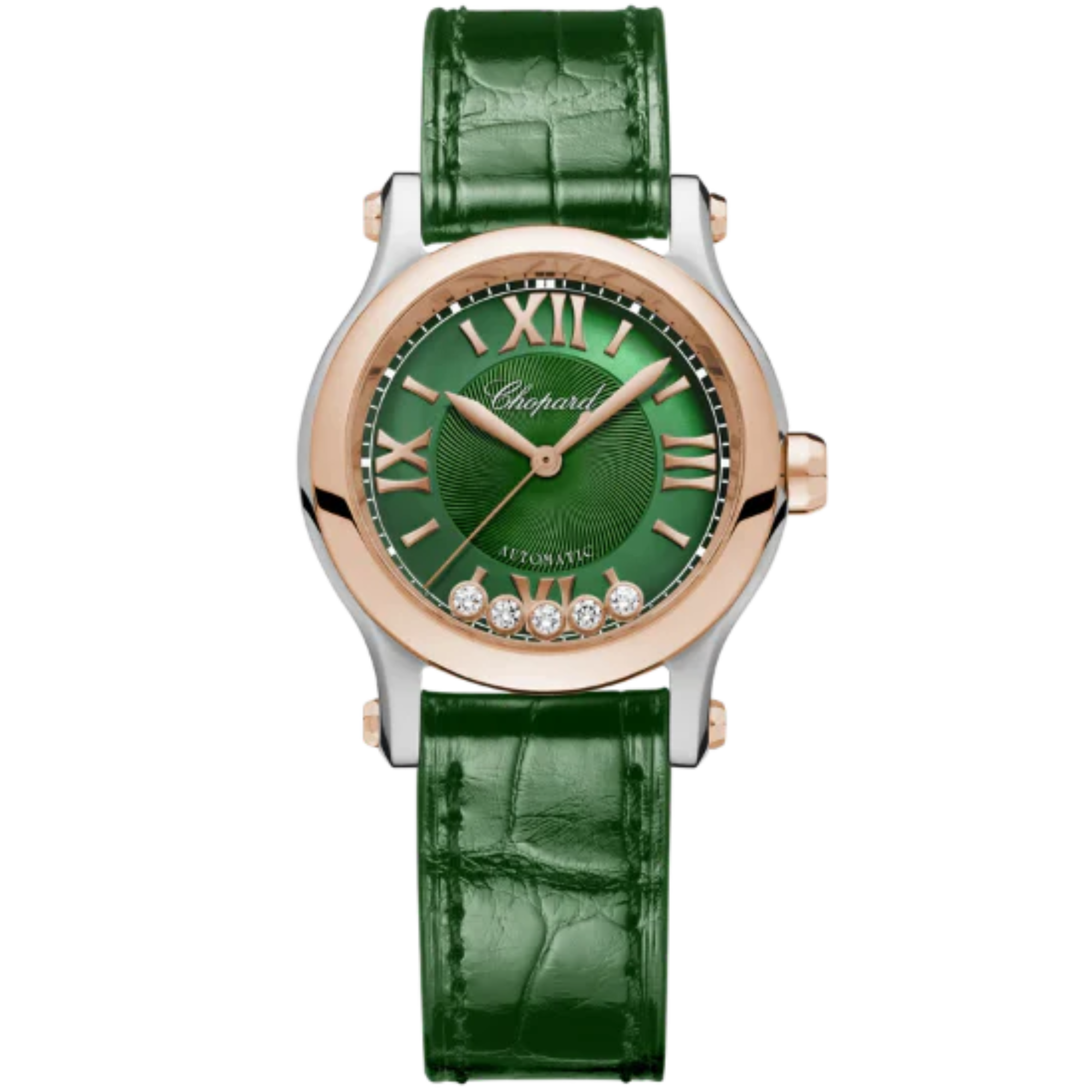 HAPPY SPORT 30 MM ETHICAL ROSE GOLD - LUCENT STEEL™ WITH GREEN DIAL - Chopard