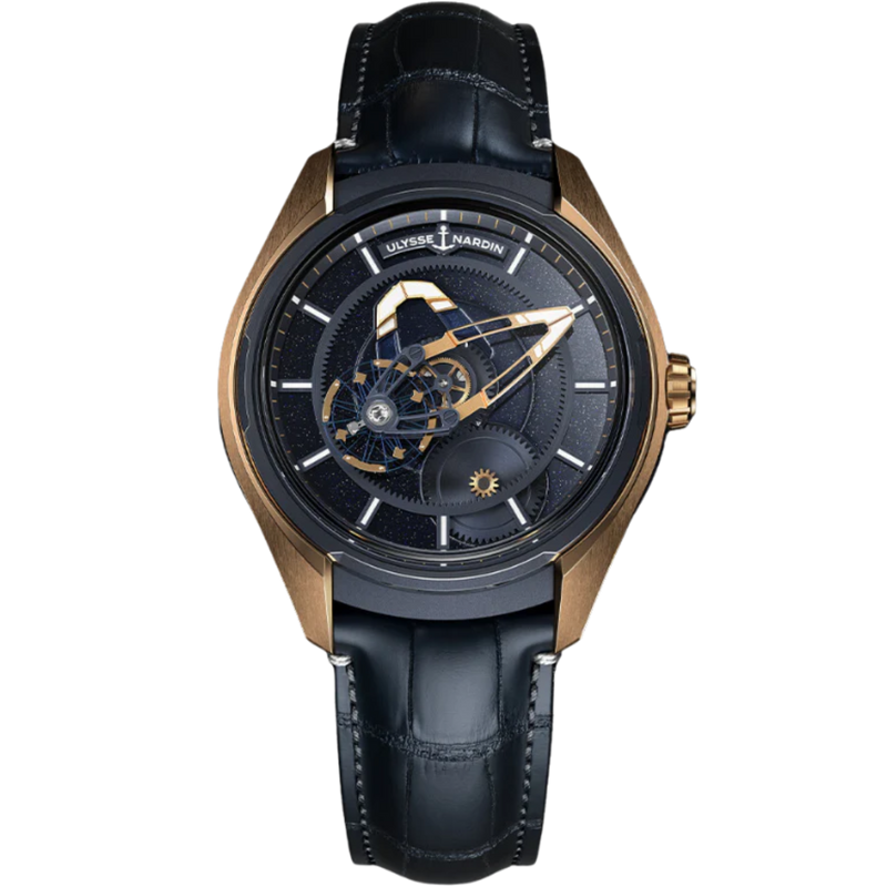 FREAK X AVENTURINE 43 MM TITANIUM - ROSE GOLD  WITH BLACK DIAL - Ulysse Nardin