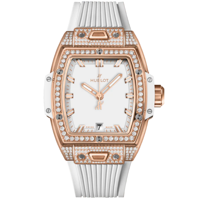 SPIRIT OF BIG BANG 39 MM KING GOLD WHITE PAVÉ - Hublot