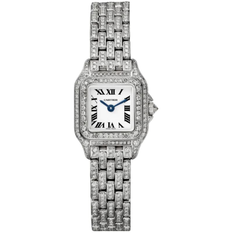 PANTHERE DE CARTIER 25 MM RHODIUMIZED WHITE GOLD WITH SILVER DIAL - Cartier