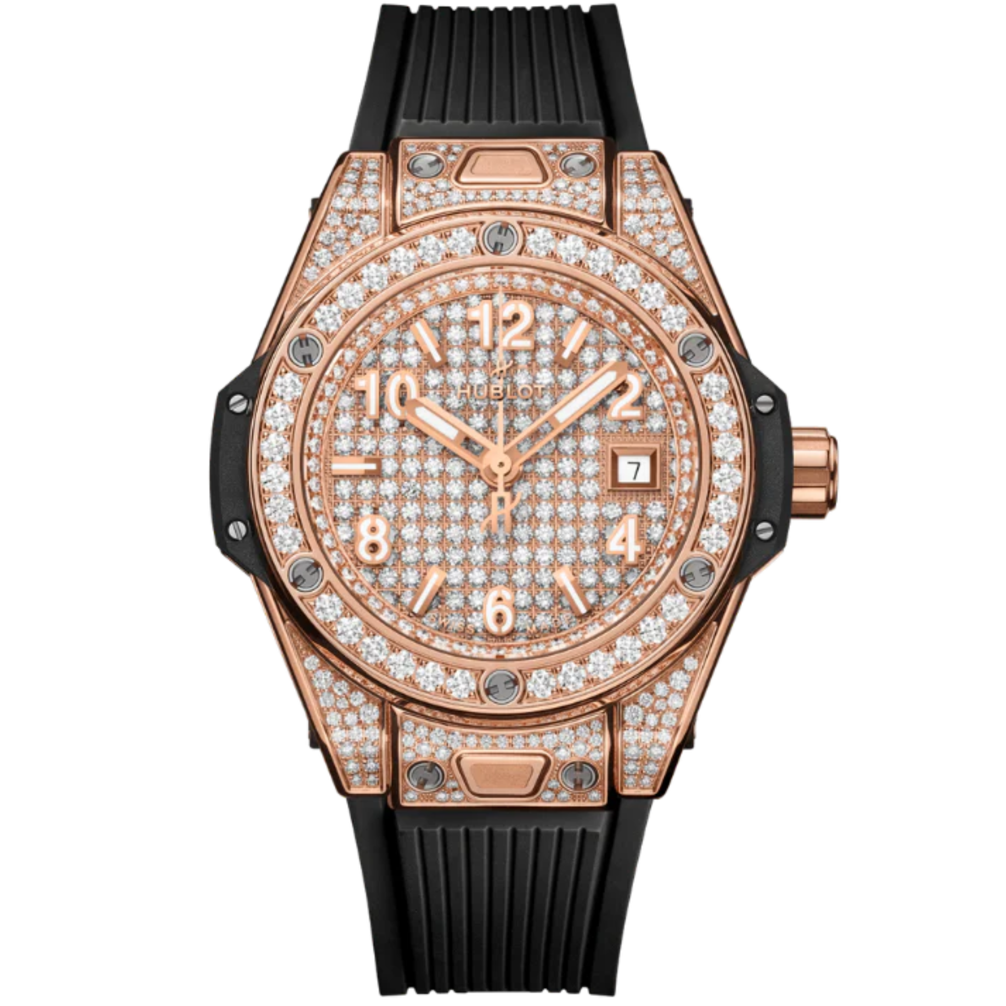 Big Bang 33mm ONE CLICK KING GOLD FULL PAVÉ - Hublot