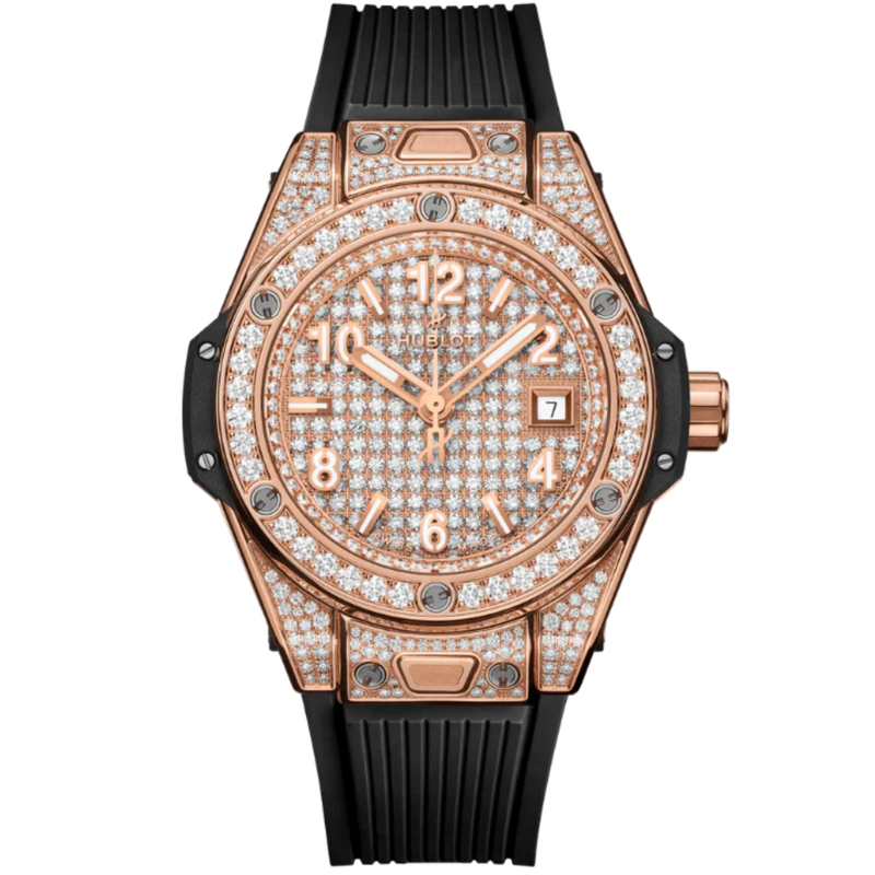 Big Bang 33mm ONE CLICK KING GOLD FULL PAVÉ - Hublot