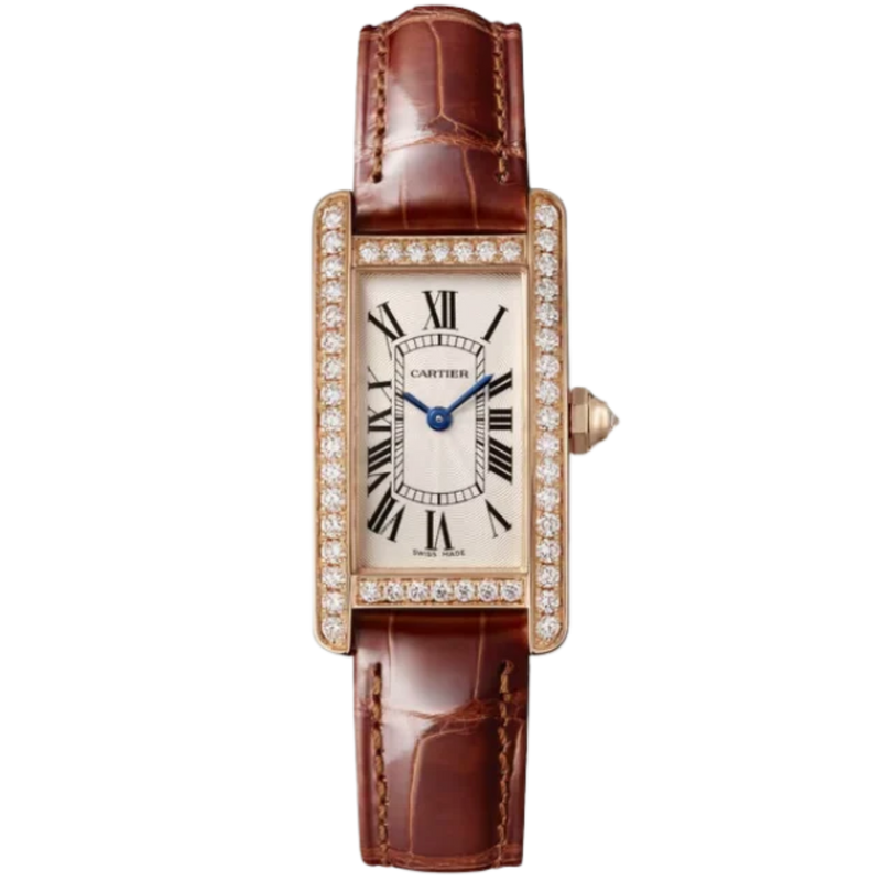 TANK 35 mm AMÉRICAINE WATCH SILVER ROSE GOLD - Cartier