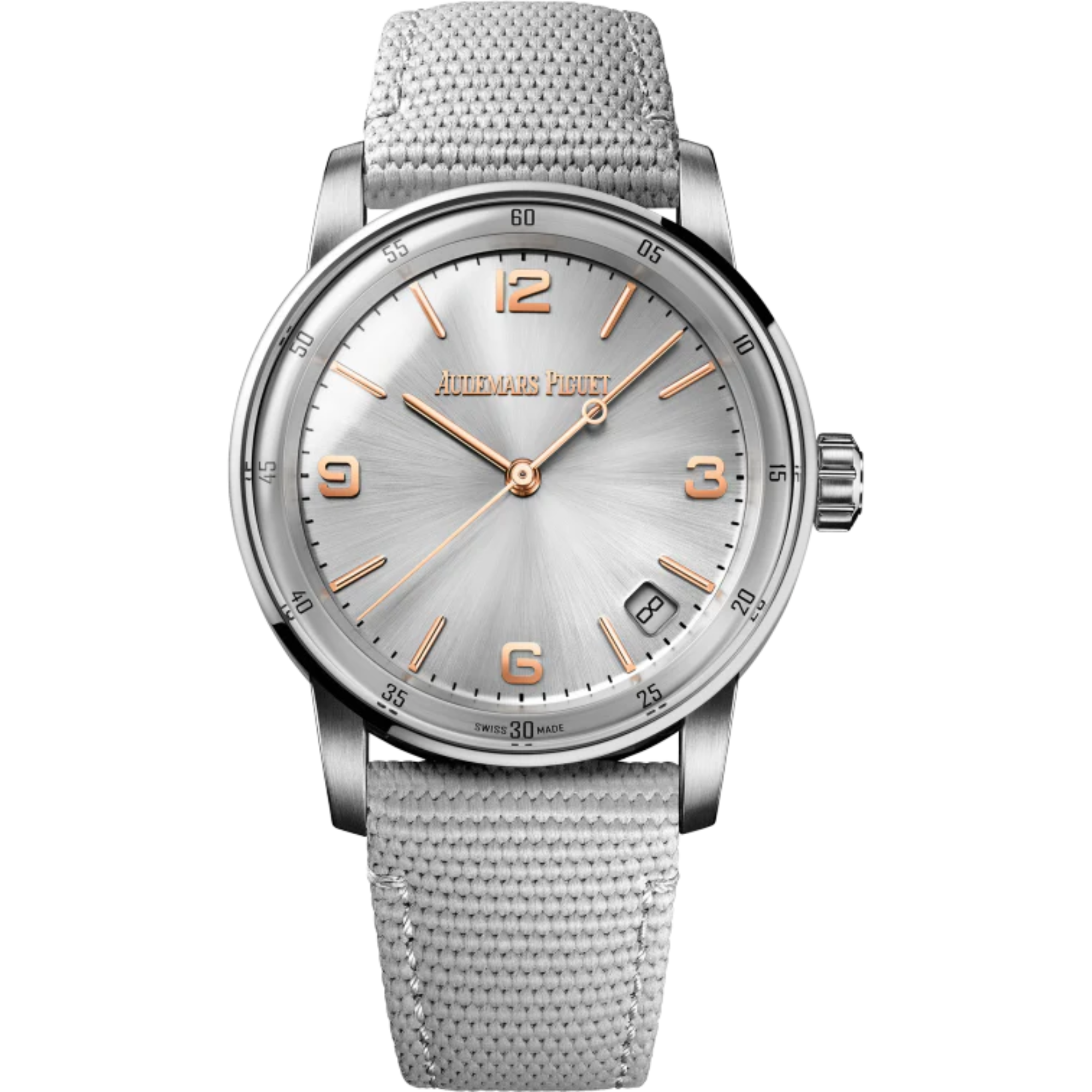 Code 11.59 by Audemars Piguet 41mm Grey Rubber-Coated Strap Grey Lacquered Dial White Gold Bezel - Audemars Piguet