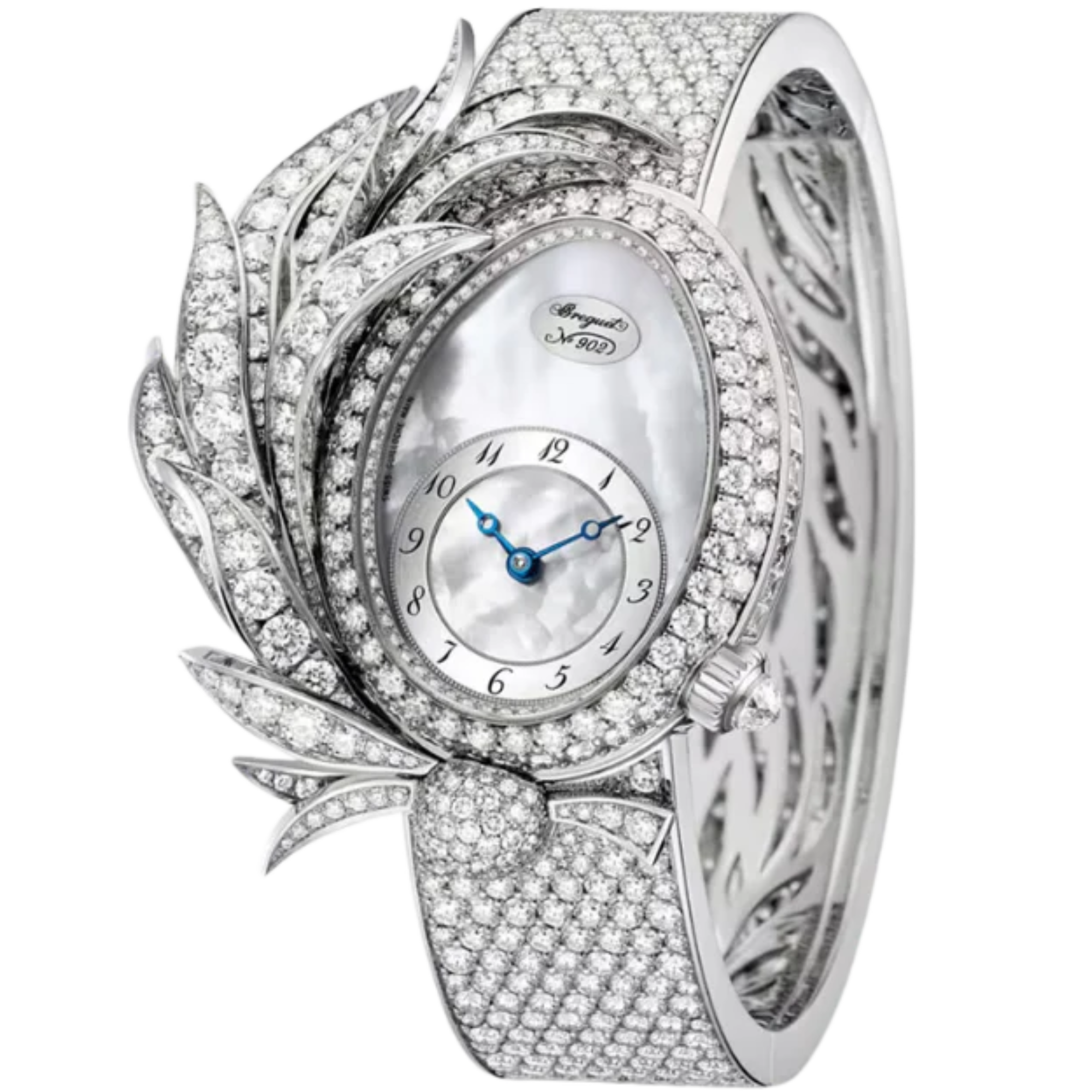 PLUMES GJE15BB20.8924M01 33 MM WHITE GOLD WITH MOTHER OF PEARL DIAL - Breguet