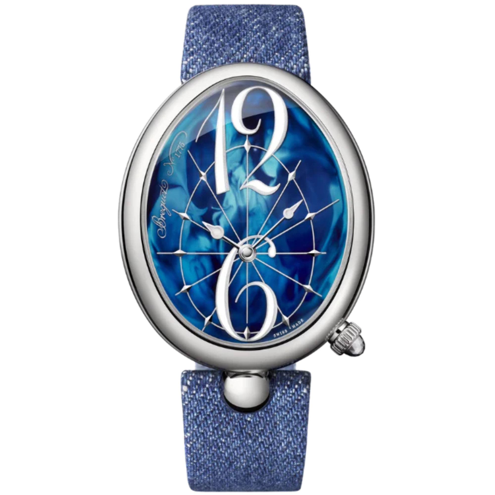 REINE DE NAPLES 8967 43 MM STAINLESS STEEL WITH BLUE MOTHER OF PEARL DIAL - Breguet