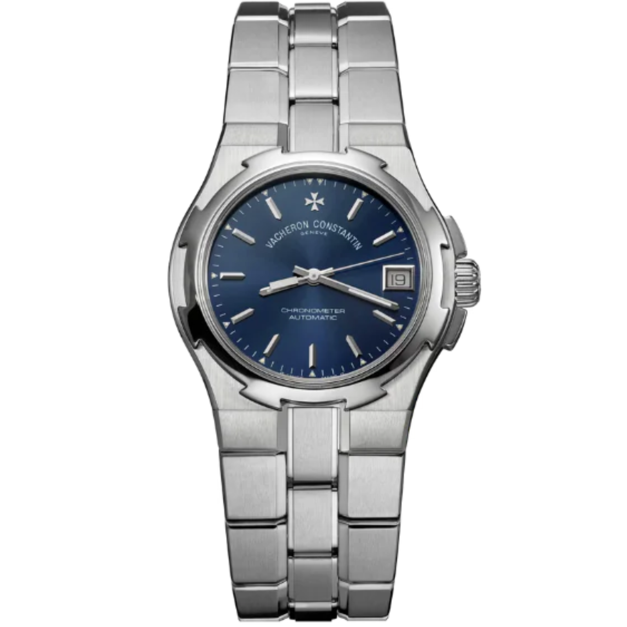 LES COLLECTIONNEULES COLLECTIONNEURS OVERSEAS 1ST GENERATION 35 MM STAINLESS STEEL WITH BLUE DIAL - Vacheron Constantin