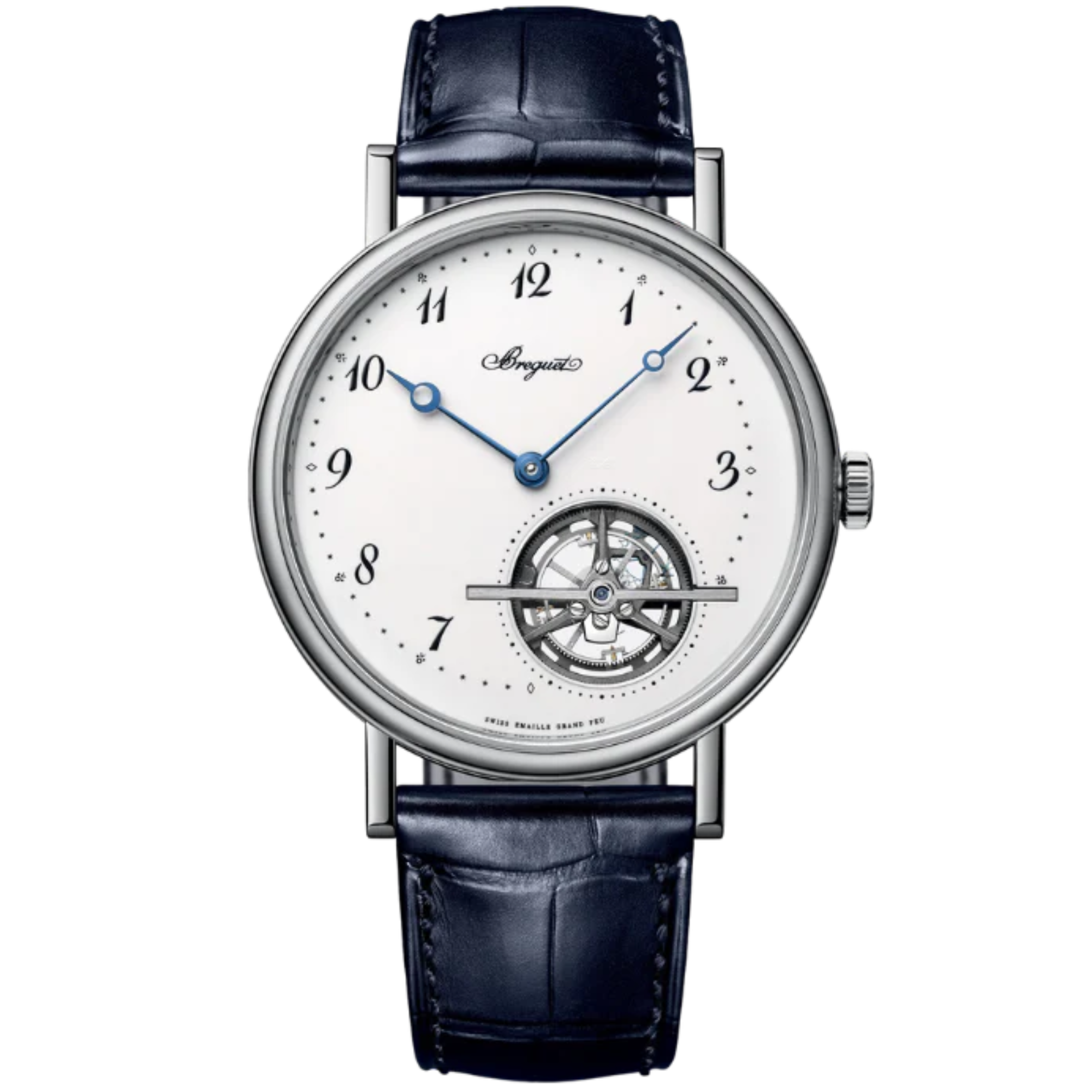 TOURBILLON EXTRA-PLAT 5367 41 MM PLATINUM WITH WHITE "GRAND FEU" ENAMEL DIAL - Breguet