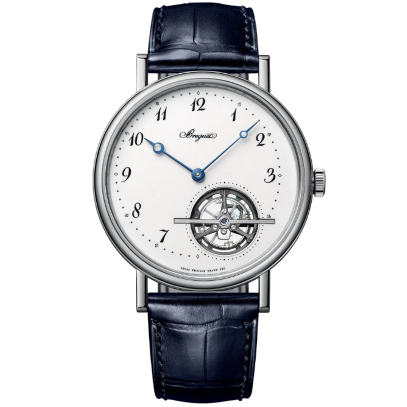 TOURBILLON EXTRA-PLAT 5367 41 MM PLATINUM WITH WHITE "GRAND FEU" ENAMEL DIAL - Breguet