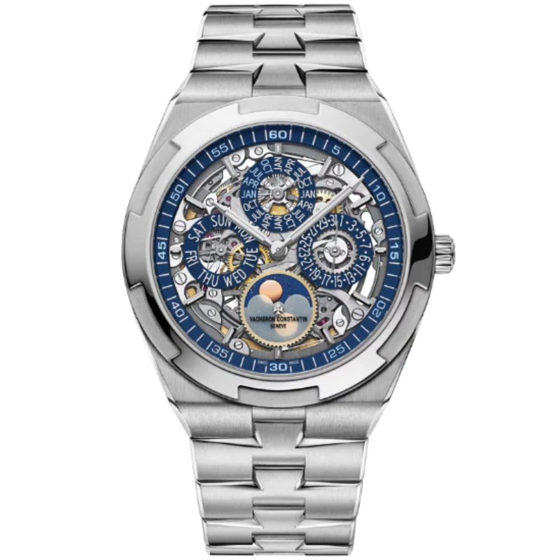 OVERSEAS PERPETUAL CALENDAR ULTRA-THIN SKELETON 41 MM 18K WHITE GOLD - Vacheron Constantin