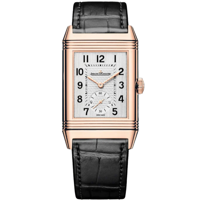 REVERSO CLASSIC DUOFACE SMALL SECONDS 47 MM 18K ROSE GOLD WITH SILVER GREY AND BLACK GUILLOCHE DIAL - Jaeger-LeCoultre