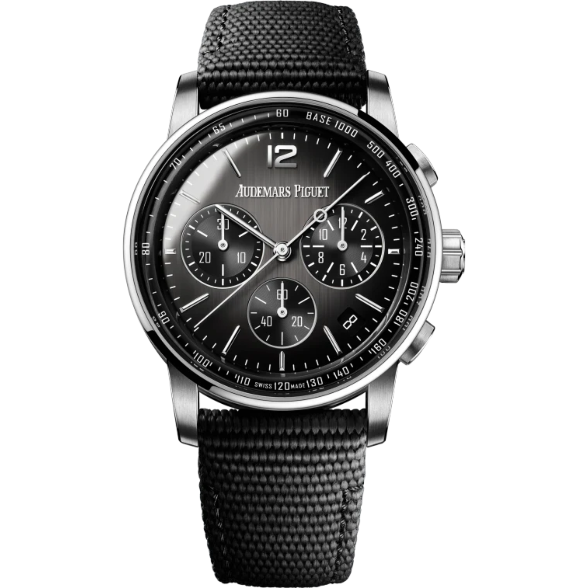 Code 11.59 by Audemars Piguet 41mm Black Rubber-Coated Strap Smoked Grey Dial 18-Carat White Gold Bezel - Audemars Piguet