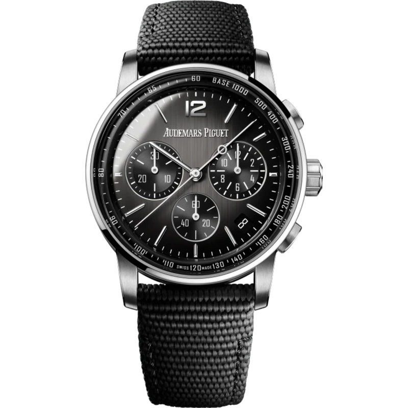 Code 11.59 by Audemars Piguet 41mm Black Rubber-Coated Strap Smoked Grey Dial 18-Carat White Gold Bezel - Audemars Piguet
