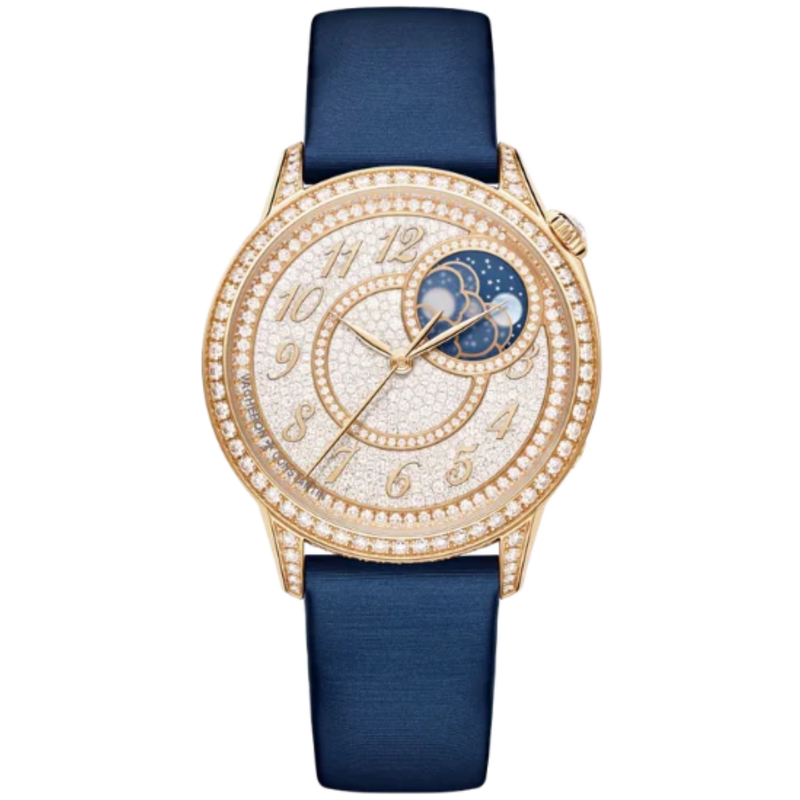 EGERIE MOON PHASE 37 MM 18K PINK GOLD WITH WHITE GOLD DIAL - Vacheron Constantin