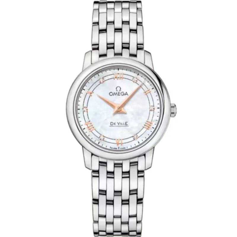 DE VILLE PRESTIGE 27 MM STAINLESS STEEL WITH MOTHER OF PEARL DIAL - Omega