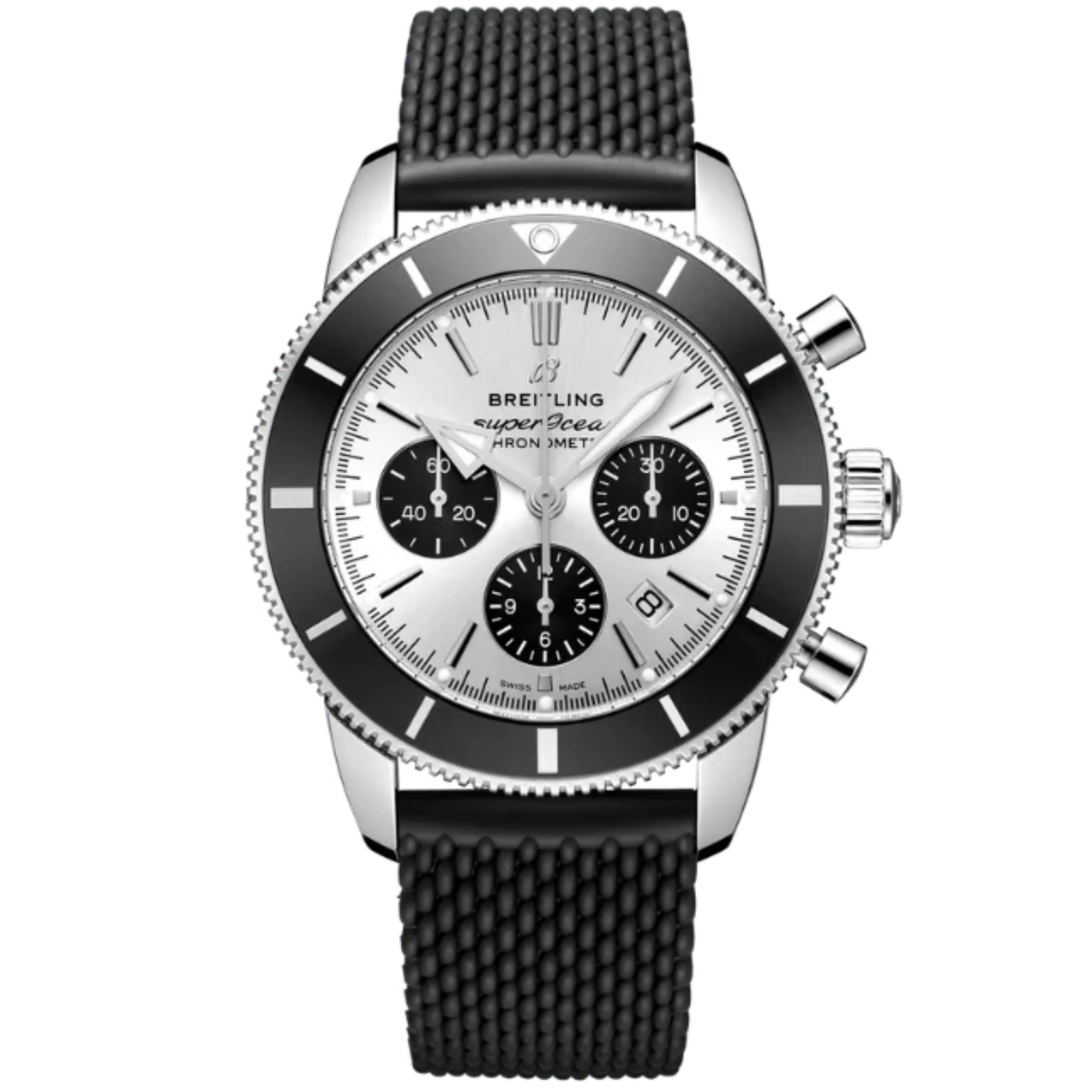 SUPEROCEAN HERITAGE B01 CHRONOGRAPH 44 MM STAINLESS STEEL WITH SILVER DIAL - Breitling