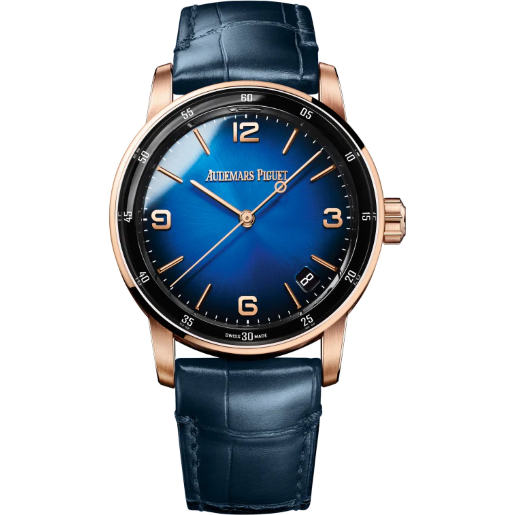 Code 11.59 by Audemars Piguet 41mm Blue Alligator Strap Smoked Lacquered Blue Dial 18-Carat Pink Gold Case - Audemars Piguet