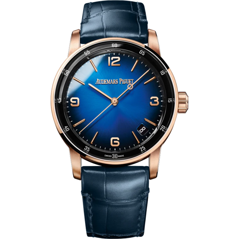 Code 11.59 by Audemars Piguet 41mm Blue Alligator Strap Smoked Lacquered Blue Dial 18-Carat Pink Gold Case - Audemars Piguet