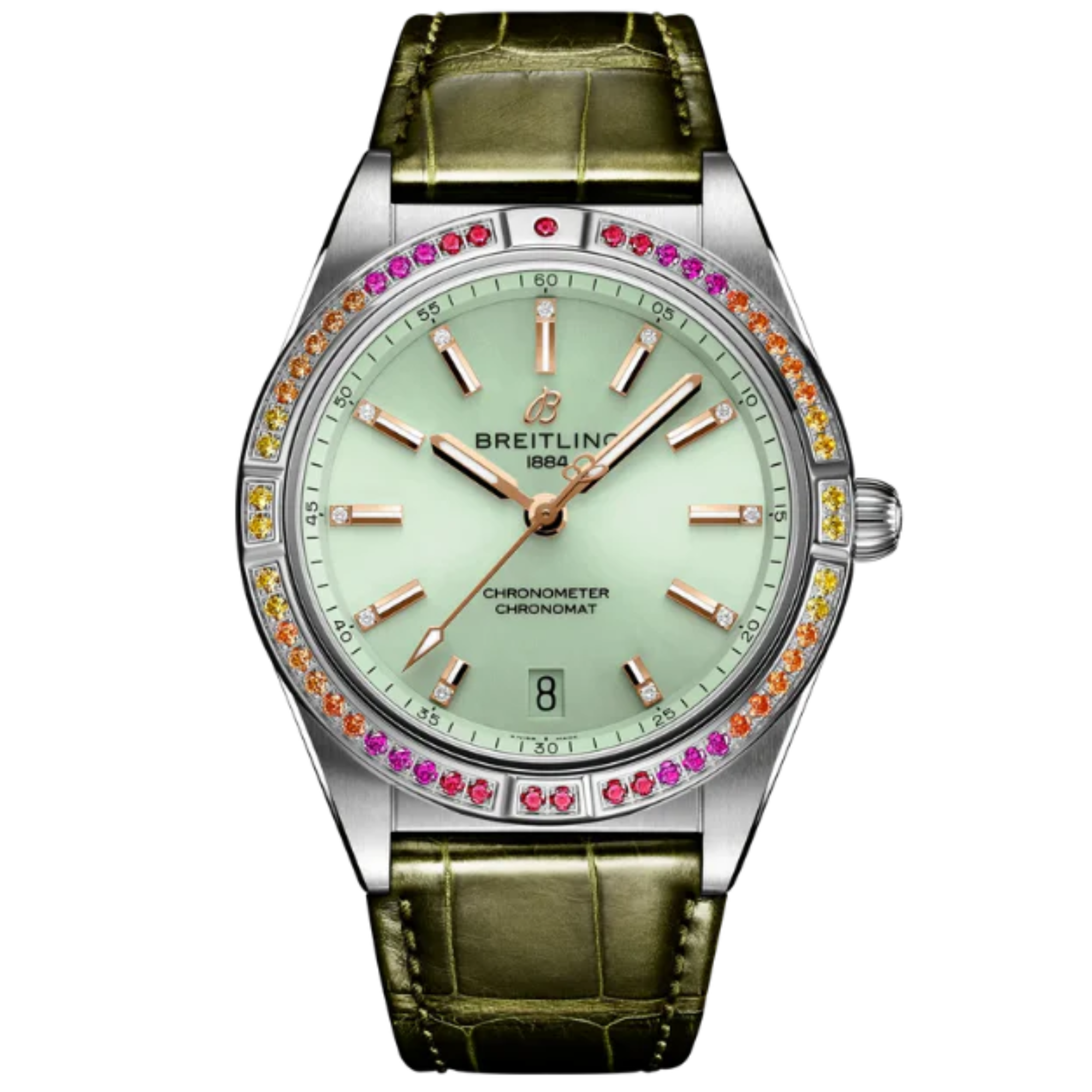 CHRONOMAT AUTOMATIC SOUTH SEA 36 MM STAINLESS STEEL WITH MINT GREEN DIAL - Breitling