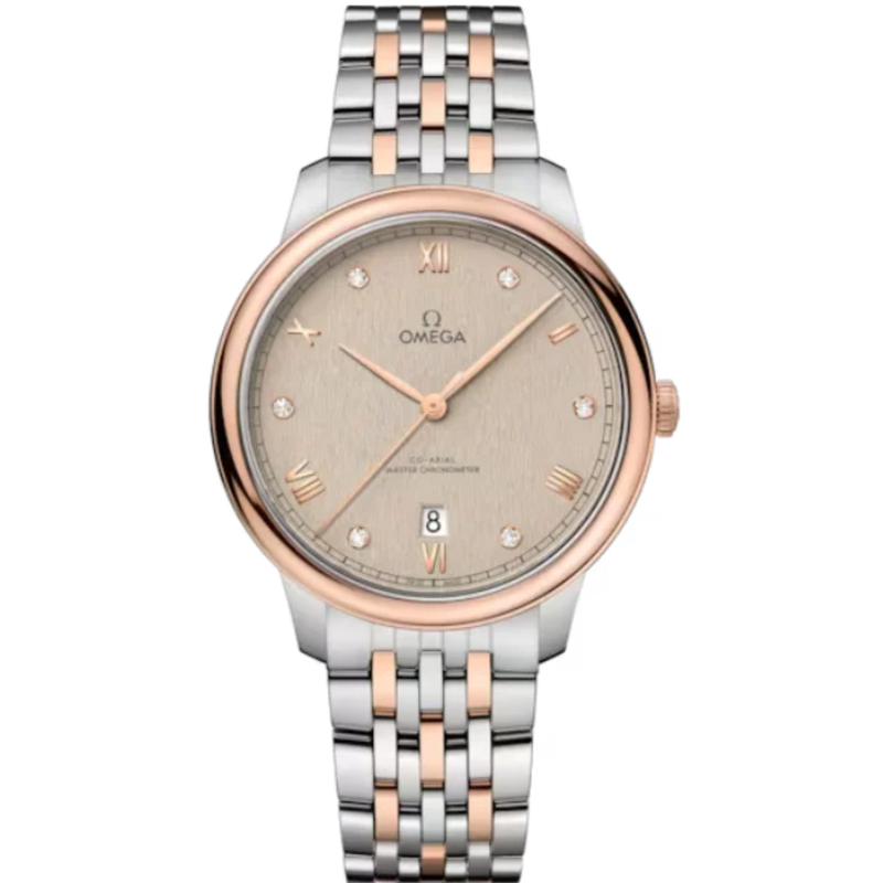 DE VILLE PRESTIGE 40 MM STAINLESS STEEL - SEDNA™ GOLD WITH LINEN DIAL - Omega