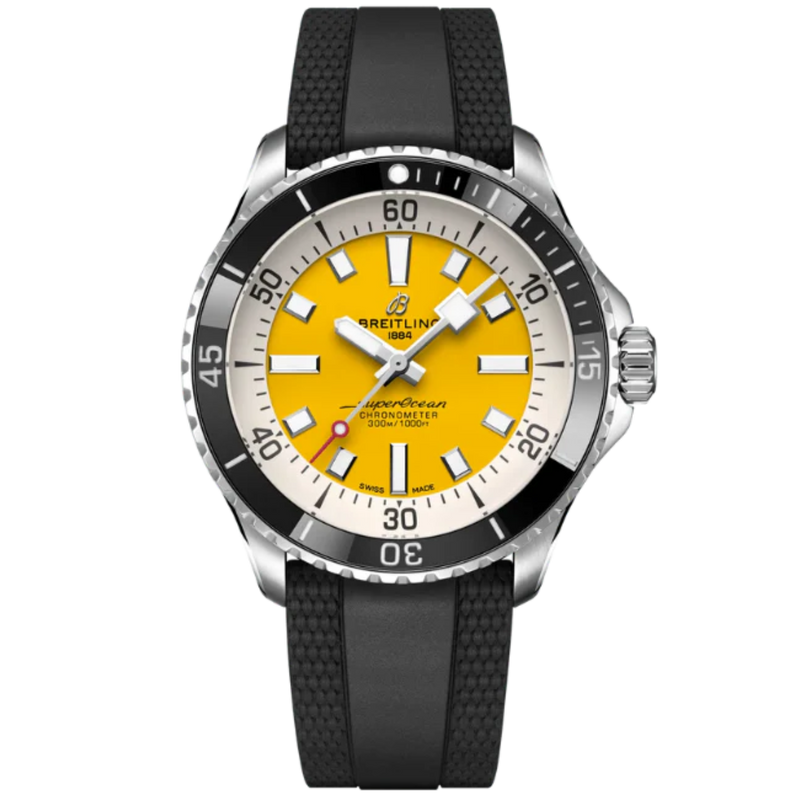 SUPEROCEAN AUTOMATIC 42 MM STAINLESS STEEL WITH YELLOW DIAL - Breitling