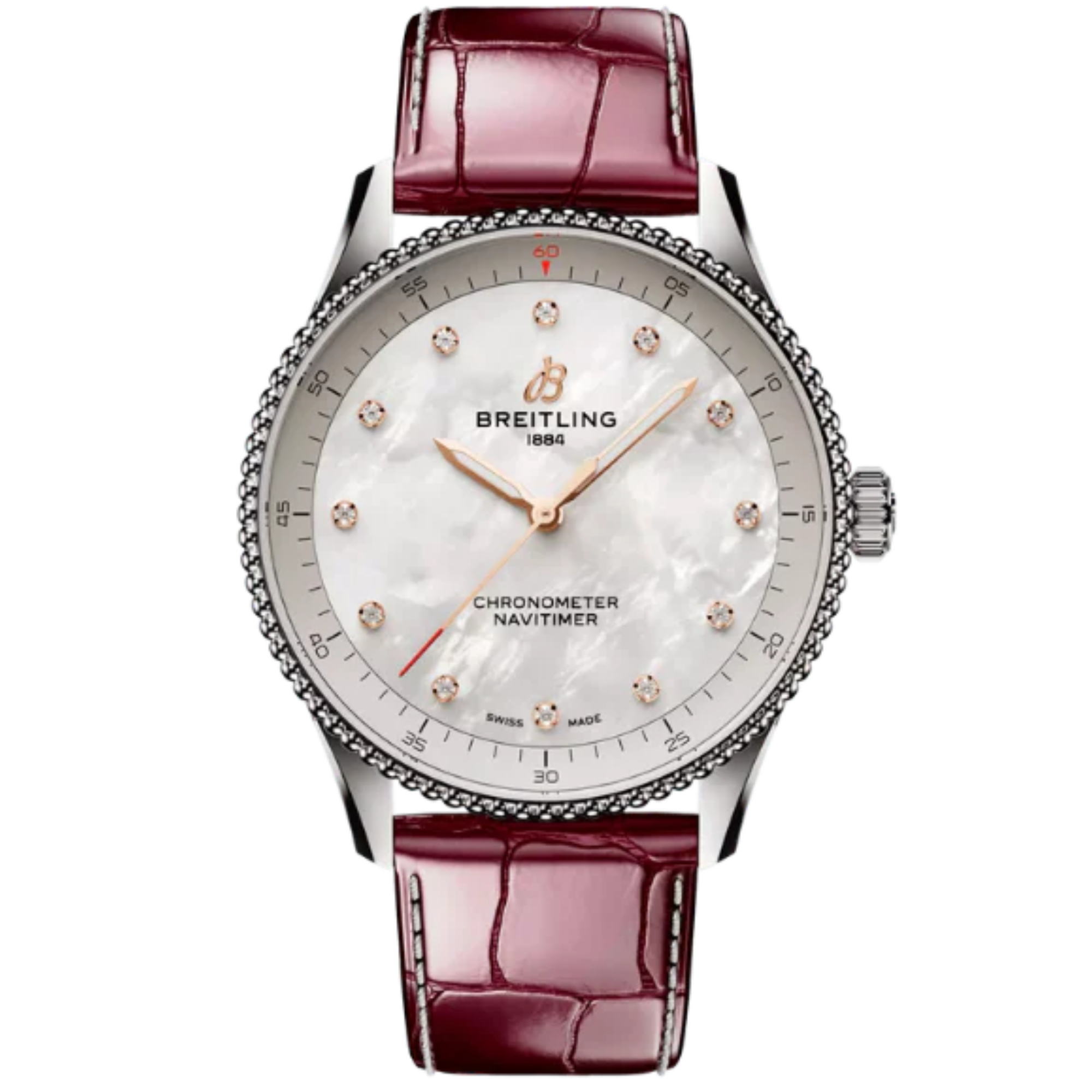 NAVITIMER 32 MM STAINLESS STEEL WITH MOTHER OF PEARL DIAL - Breitling