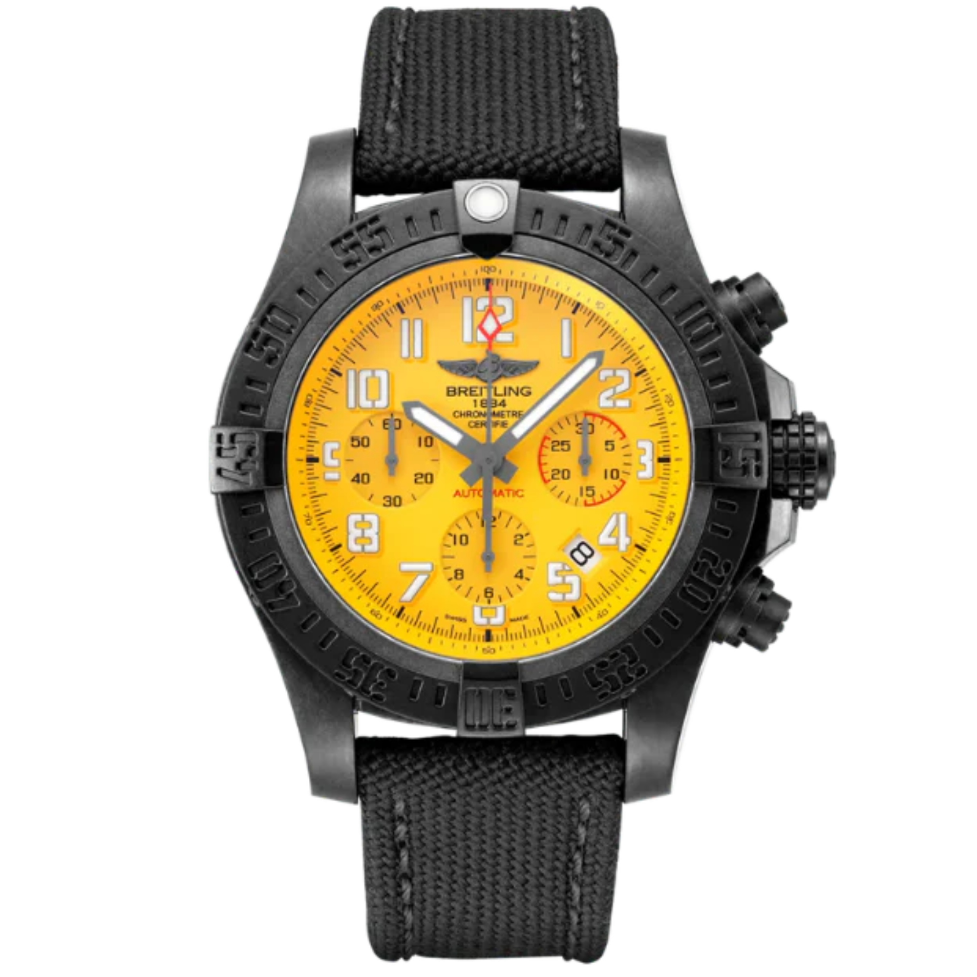 AVENGER HURRICANE 12H 45 MM BREIGHTLIGHT® WITH YELLOW DIAL - Breitling