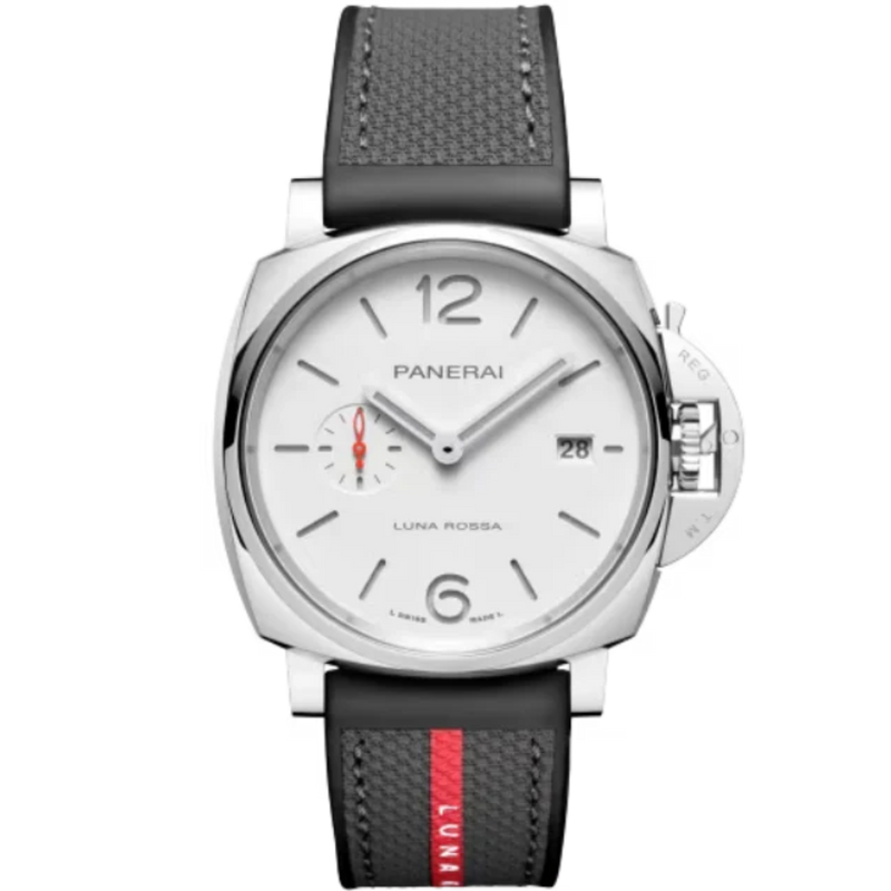 LUMINOR DUE LUNA ROSSA PAM01381 42 MM STAINLESS STEEL WITH WHITE DIAL - Panerai