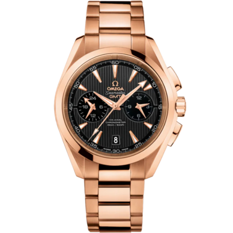 SEAMASTER AQUA TERRA 150M GMT 43 MM RED GOLD WITH GREY DIAL - Omega