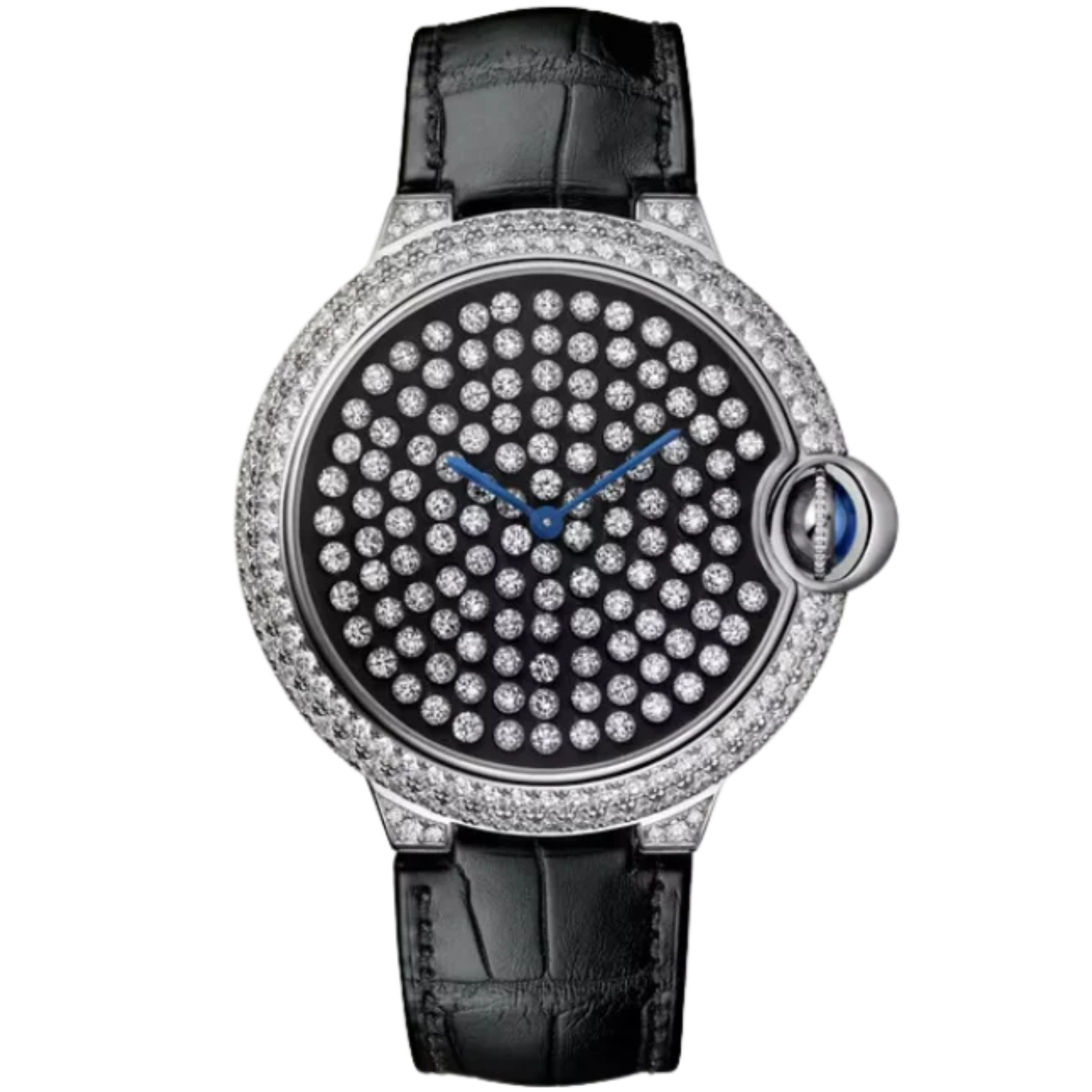 BALLON BLEU DE CARTIER SERTI VIBRANT 42 MM RHODIUMIZED WHITE GOLD WITH WHITE GOLD NAC-TREATED DIAL - Cartier