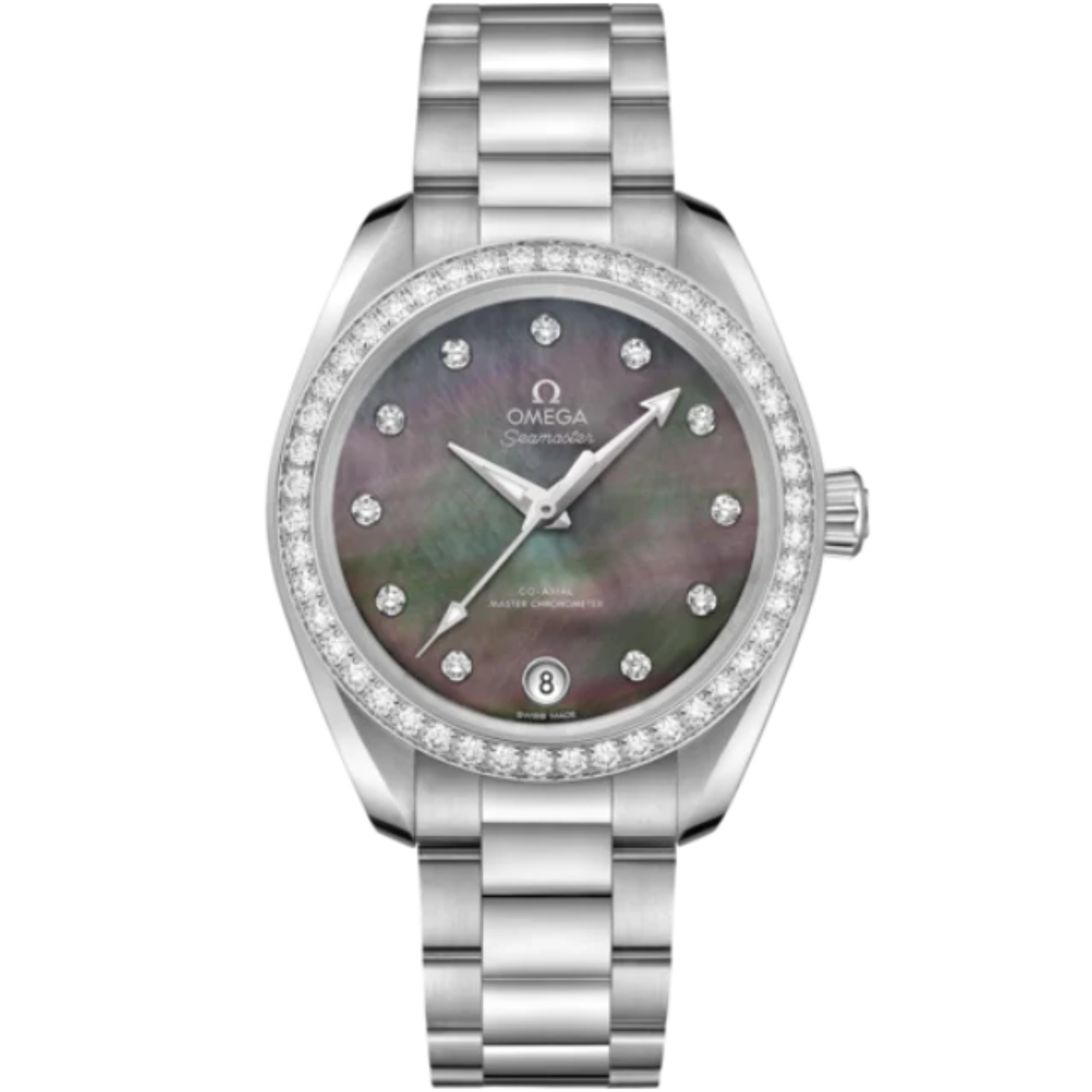 SEAMASTER AQUA TERRA 150M 34 MM STAINLESS STEEL WITH GREY MOTHER OF PEARL DIAL - Omega