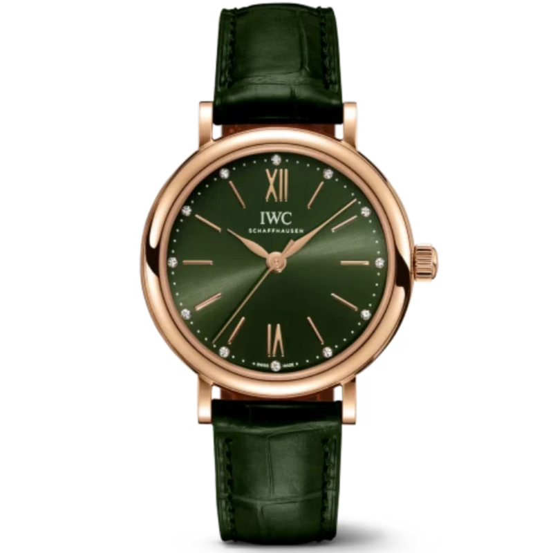 PORTOFINO AUTOMATIC 34 MM GOLD WITH GREEN DIAL - IWC