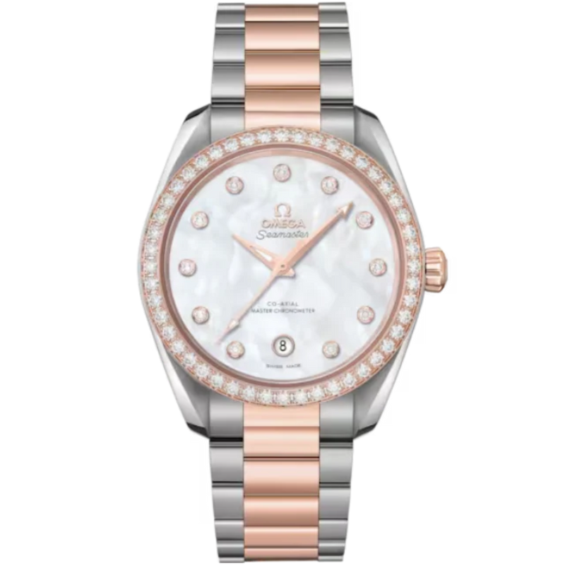 SEAMASTER AQUA TERRA 150M 38 MM STAINLESS STEEL - SEDNA™ GOLD WITH MOTHER OF PEARL DIAL DIAL - Omega