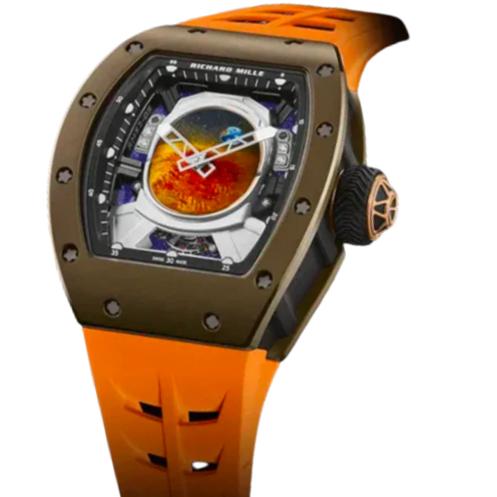 RM 52-05 Pharell Williams Manual Winding Orange Rubber Ceramic Case - Richard Mille