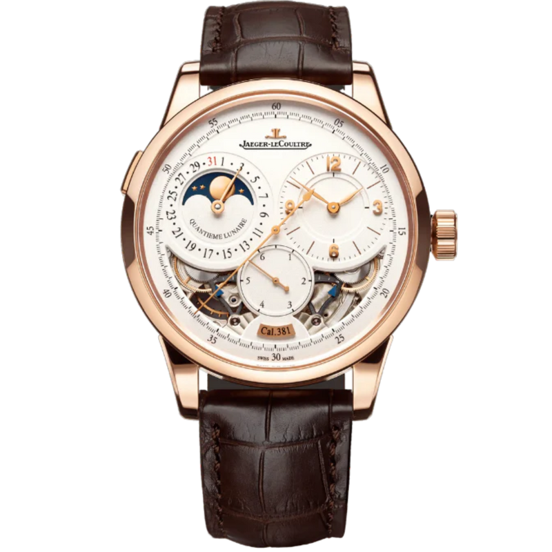 DUOMÈTRE QUANTIEME LUNAIRE 42 MM 18K ROSE GOLD WITH SILVER GREY GRAINED DIAL - Jaeger-LeCoultre