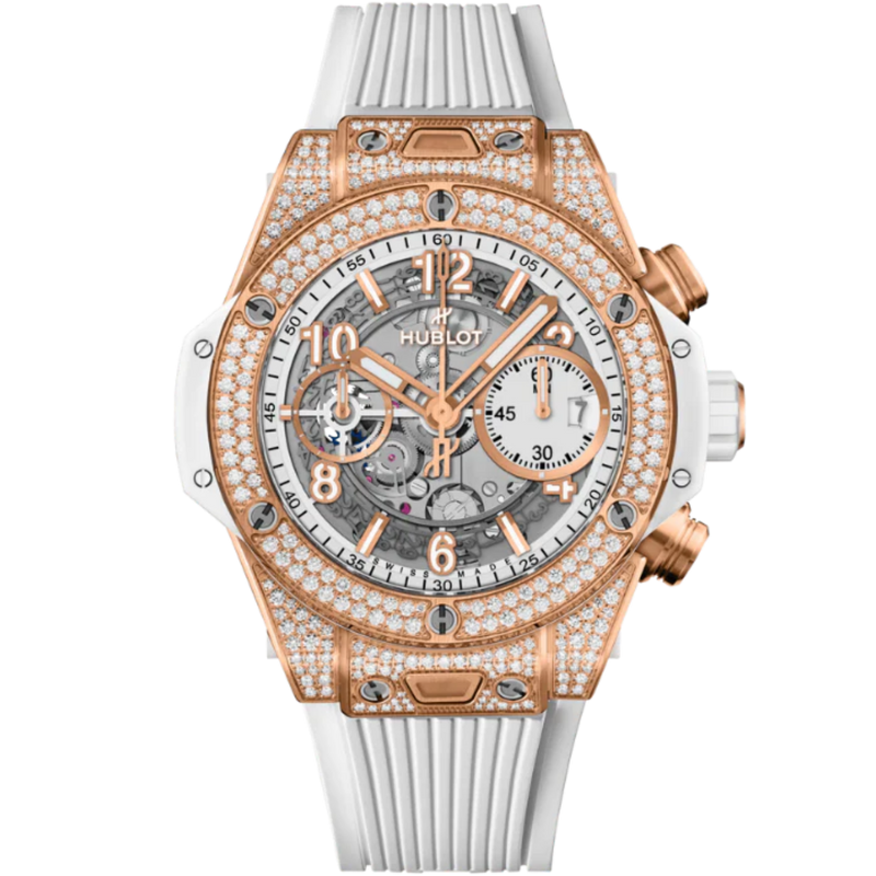 Big Bang 42mm UNICO KING GOLD WHITE PAVÉ - Hublot