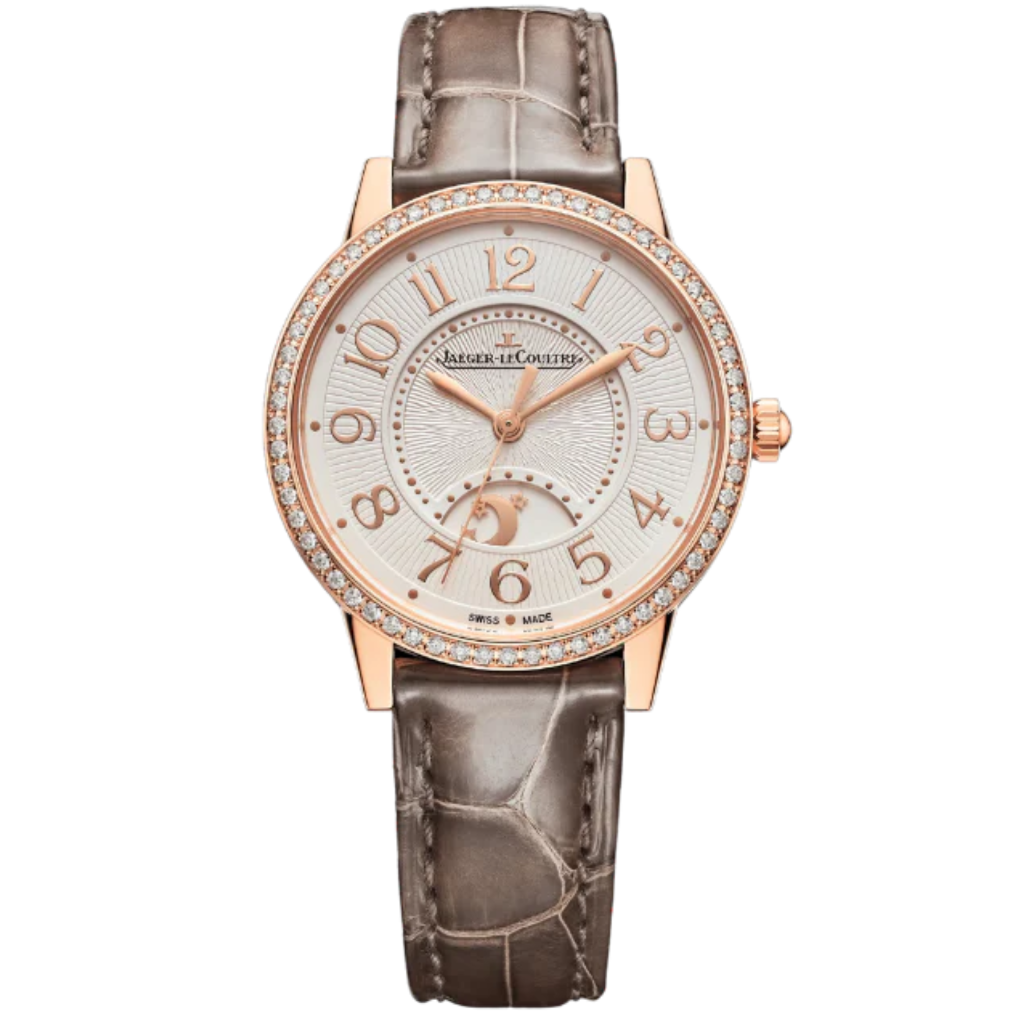 RENDEZ-VOUS CLASSIC NIGHT & DAY 34 MM 18K ROSE GOLD WITH SILVER GREY GUILLOCHE DIAL - Jaeger-LeCoultre