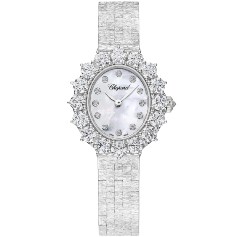 L'HEURE DU DIAMANT 30 MM ETHICAL WHITE GOLD WITH MOTHER OF PEARL DIAL - Chopard