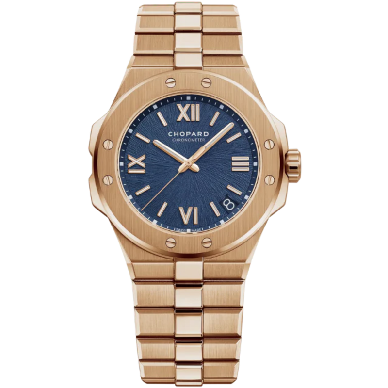 ALPINE EAGLE 41 MM ETHICAL ROSE GOLD WITH BLUE DIAL - Chopard