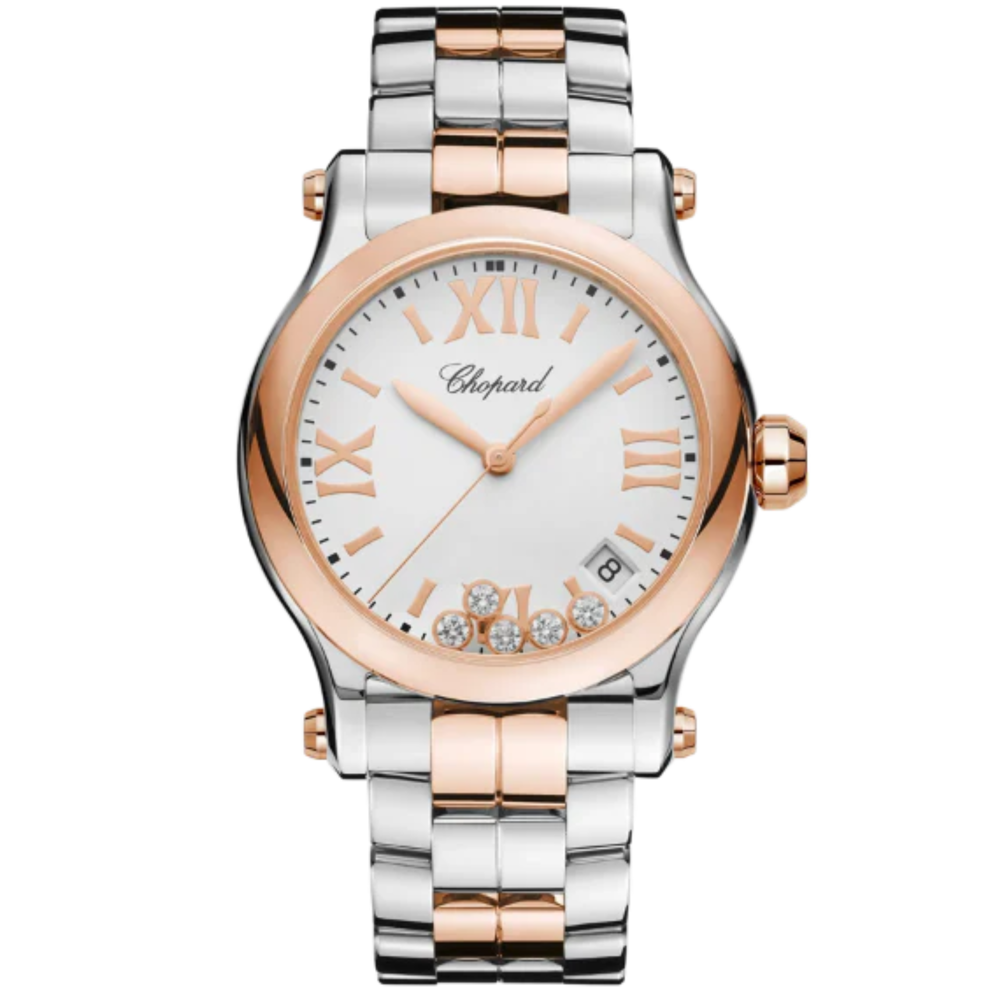 HAPPY SPORT 36 MM ETHICAL ROSE GOLD - LUCENT STEEL™ WITH WHITE DIAL - Chopard