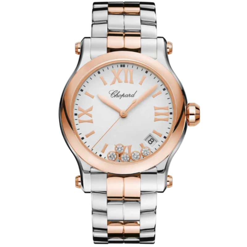 HAPPY SPORT 36 MM ETHICAL ROSE GOLD - LUCENT STEEL™ WITH WHITE DIAL - Chopard