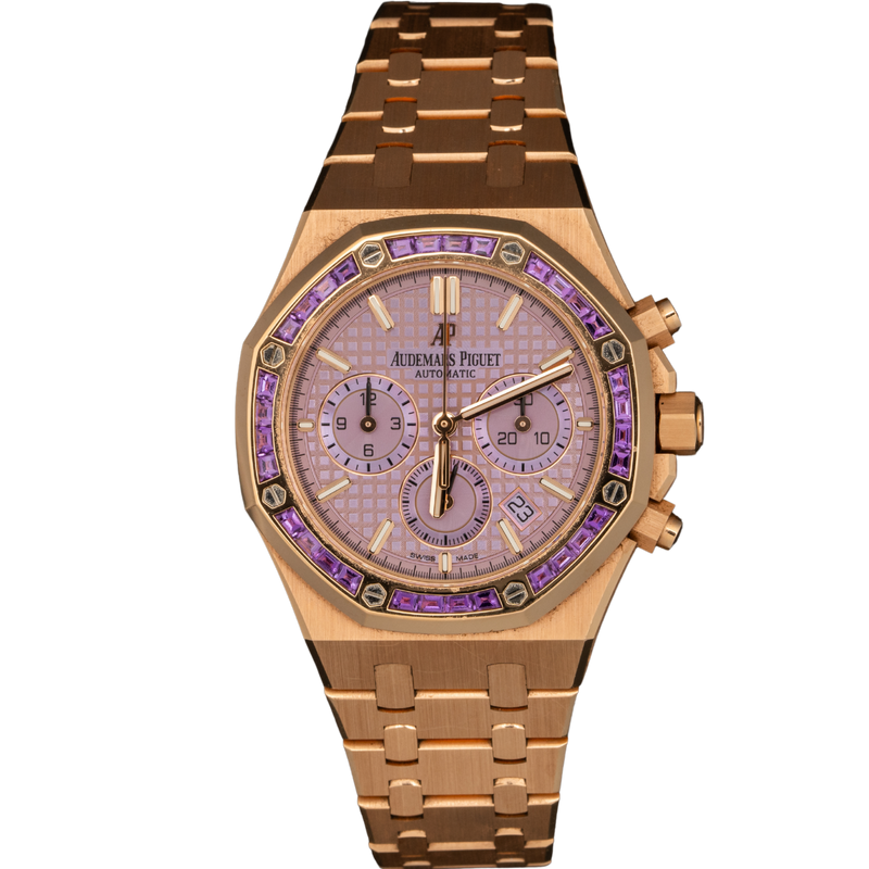 Audemars Piguet Royal Oak Chronograph Ref. 26319OR.AY.1256OR.01 38MM Rose Gold Amethyst Dial/Bezel - Audemars Piguet