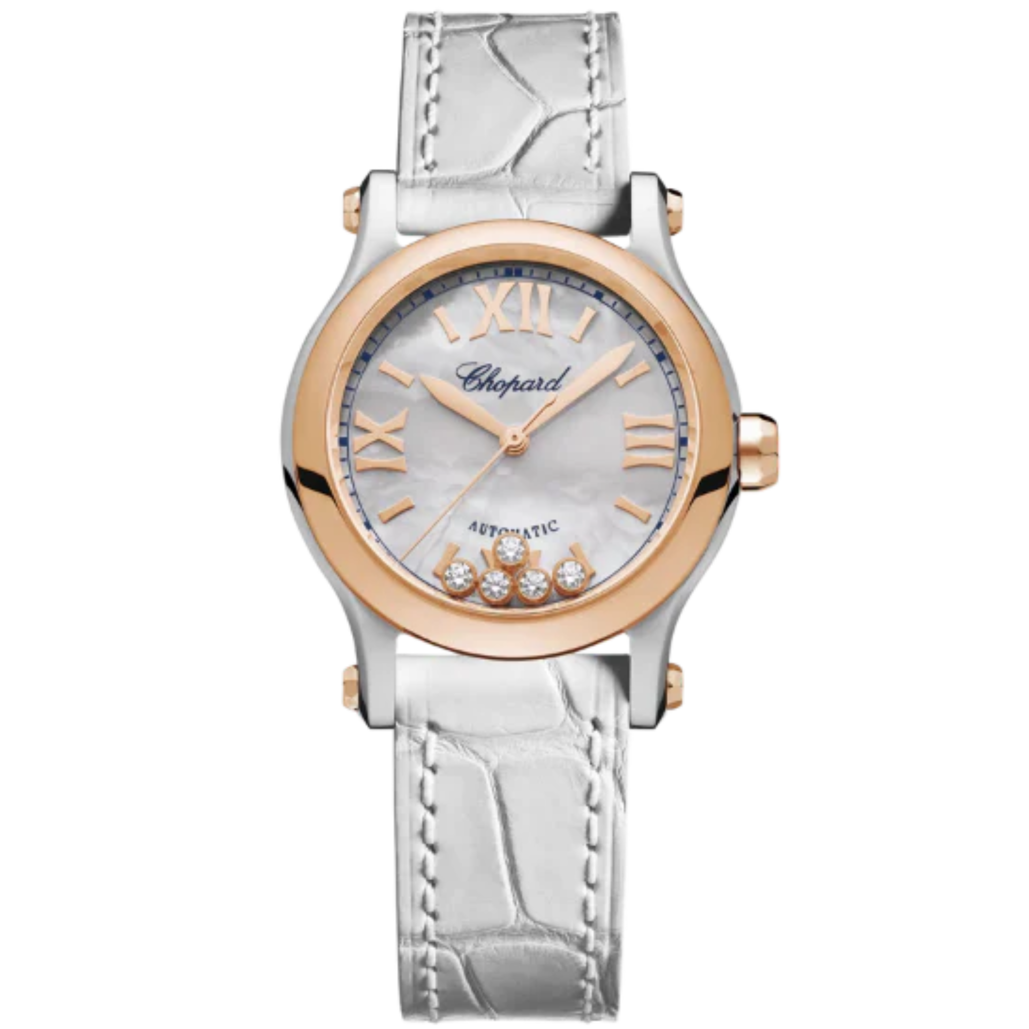 HAPPY SPORT 30 MM ETHICAL ROSE GOLD - LUCENT STEEL™ WITH MOTHER OF PEARL DIAL - Chopard