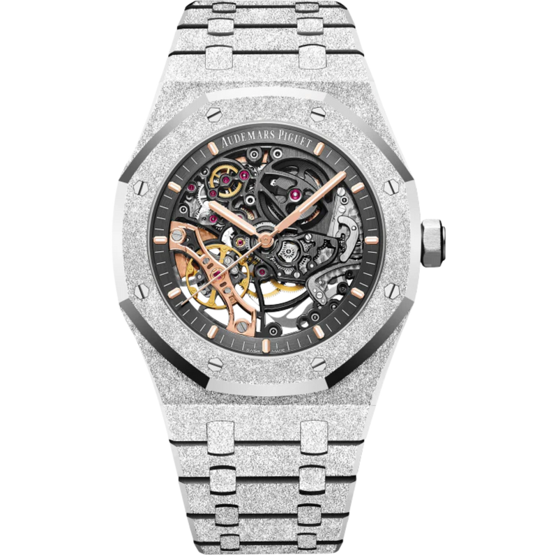 Audemars Piguet Royal Oak Ref. 15407BC.GG.1224BC.01 41mm Frosted White Gold Openworked - Audemars Piguet